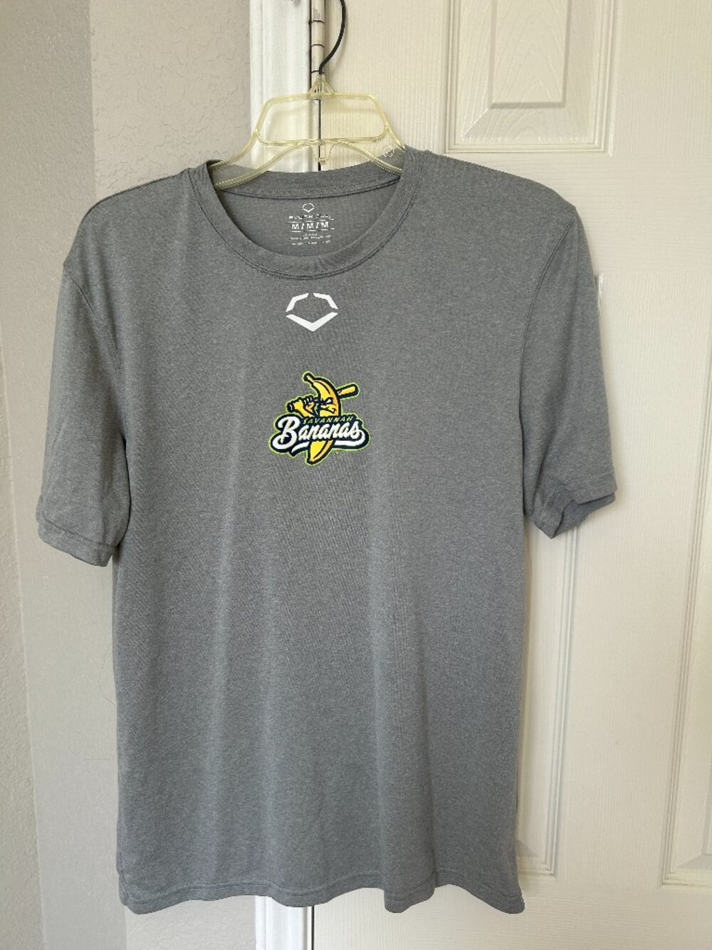 Evoshield Savannah Bananas Men's Gray Short Sleeve Shirt - Medium